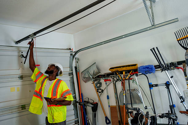 Professional Garage Door Panel Replacement technician working in Crook County County, OR